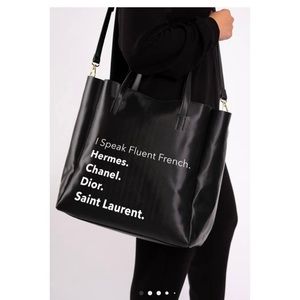 I speak fluent French never full tote